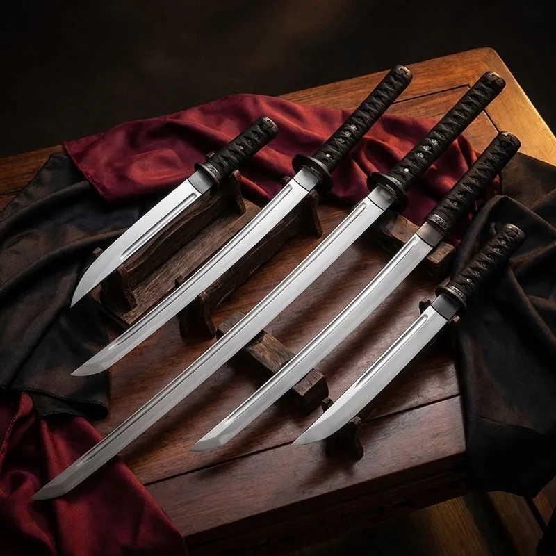 Dragon King — Sasuke Kusanagi Naruto Sword 1060 Steel Black Tsuka Wrap - 6