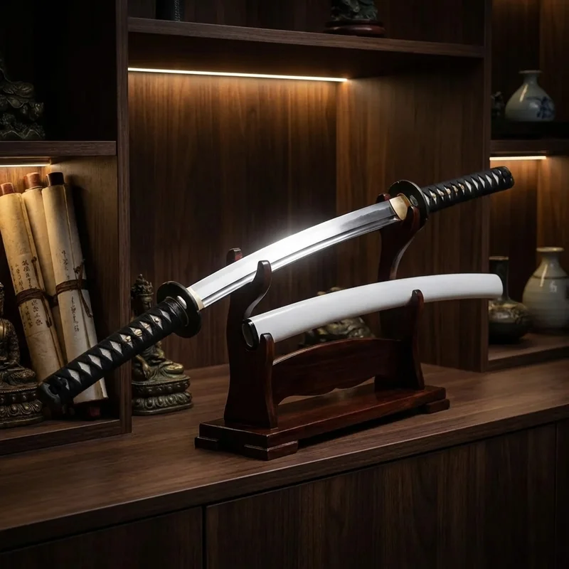 Musashi — Zoro Wado Ichimonji One Piece Katana 1045 Steel White Saya - 5