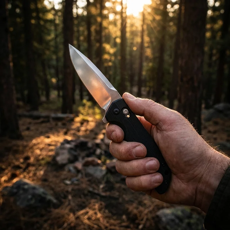 Hogue EX-A01 — CPM154 Automatic Knife Black G10 Handle - 5