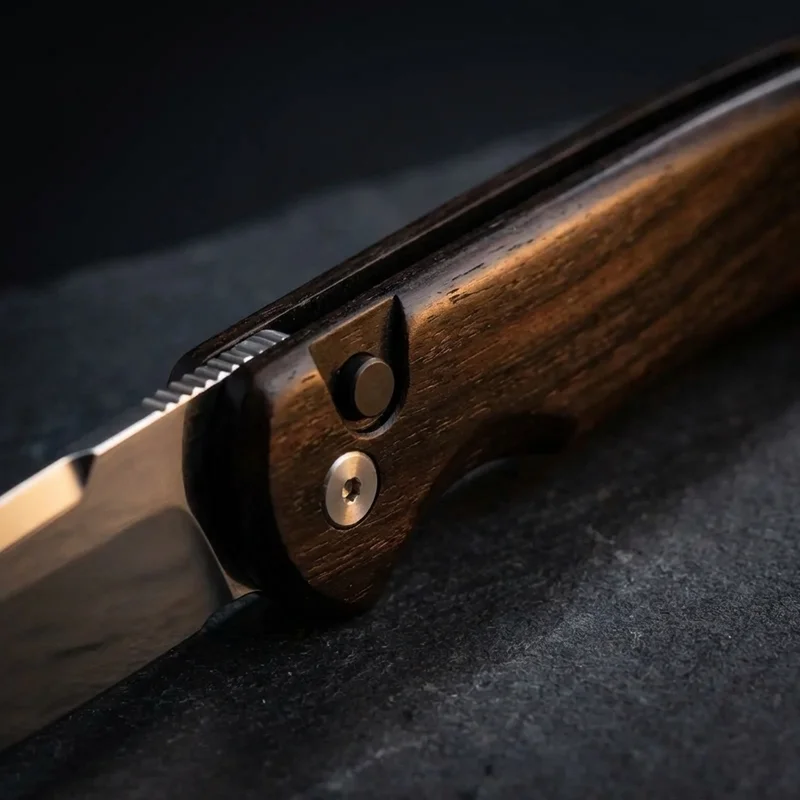 Pro-Tech Godson — 154CM Automatic Knife Ebony Wood Handle - 3