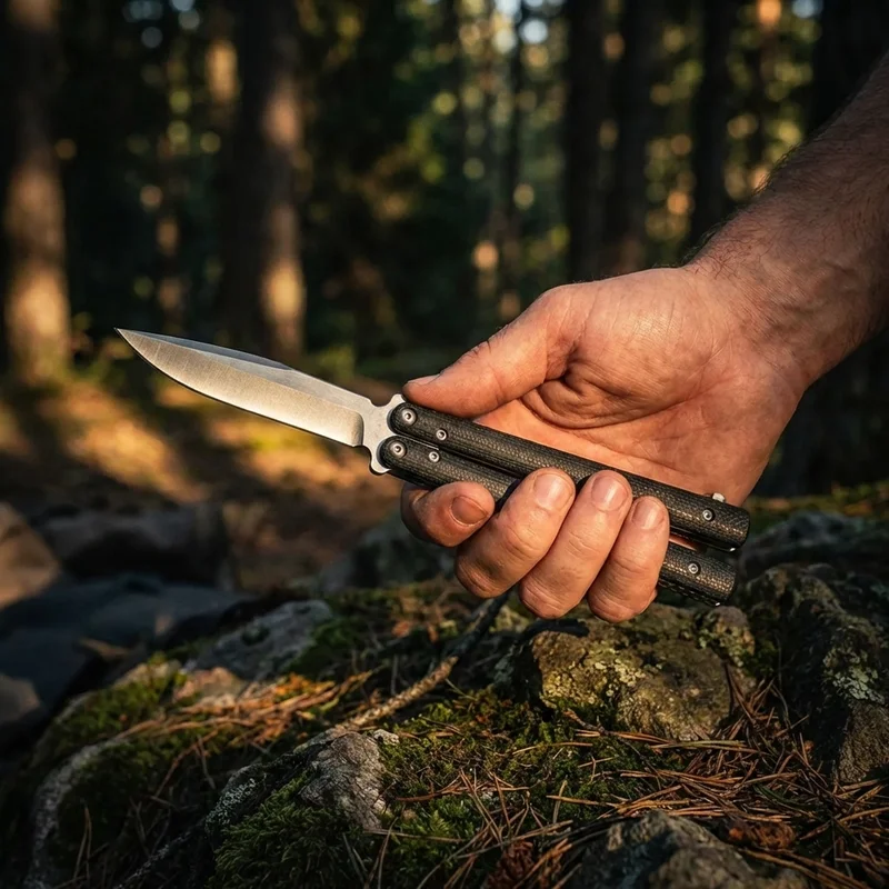 Benchmade 51 — Morpho Butterfly Knife G10 Handle - 5