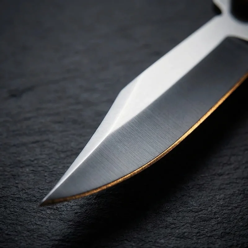 Bear & Son 114B — Stainless Steel Butterfly Knife Bone Handle - 2