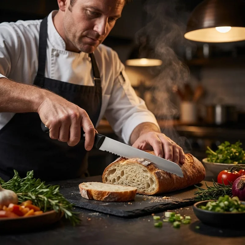 Mercer Culinary — Genesis Forged Bread Knife German Steel 25cm Ergonomic Handle - 5