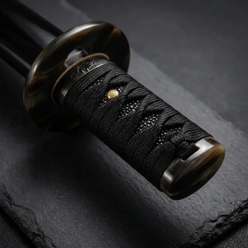 Citadel — Hand-Forged Battle Ready Katana Tamahagane Steel Buffalo Horn Fittings - 3