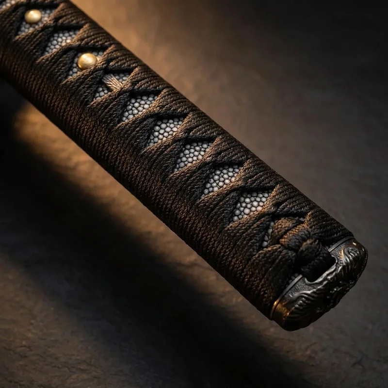 Ronin Dojo — Clay Tempered Battle Ready Katana 1060 Steel Silk Ito Wrap - 3