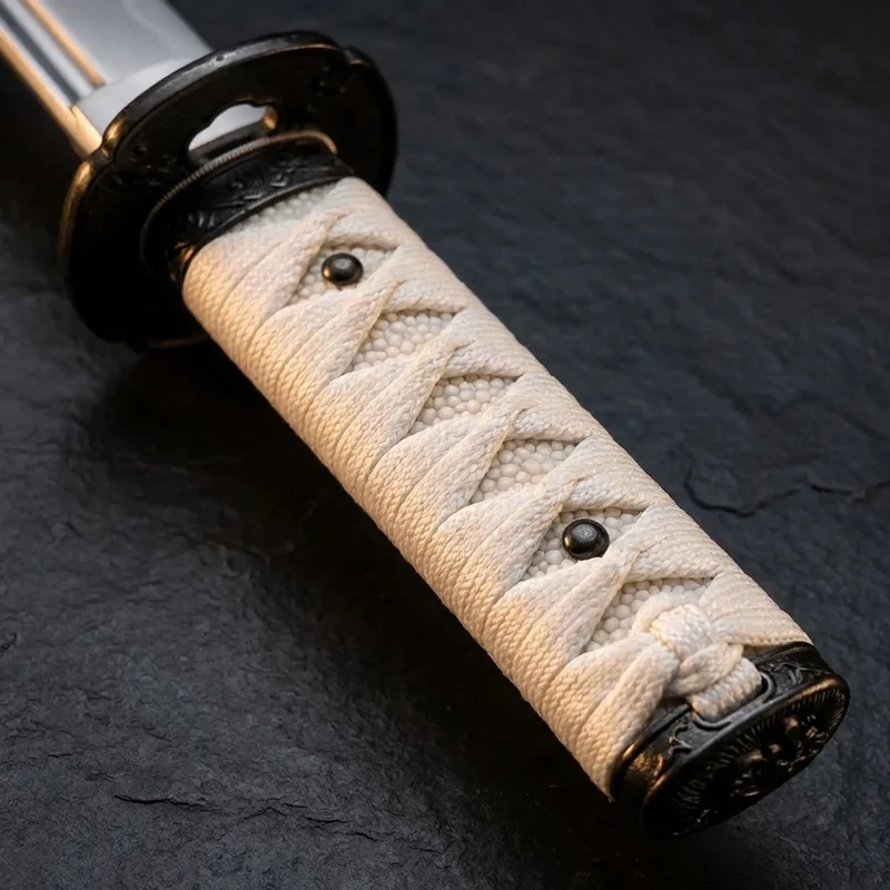 Thaitsuki Nihonto — Roiyaru Battle Ready Katana 1075 Steel Rayskin Tsuka - 3