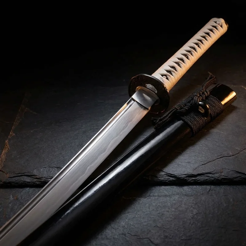 Thaitsuki Nihonto — Roiyaru Battle Ready Katana 1075 Steel Rayskin Tsuka - 4