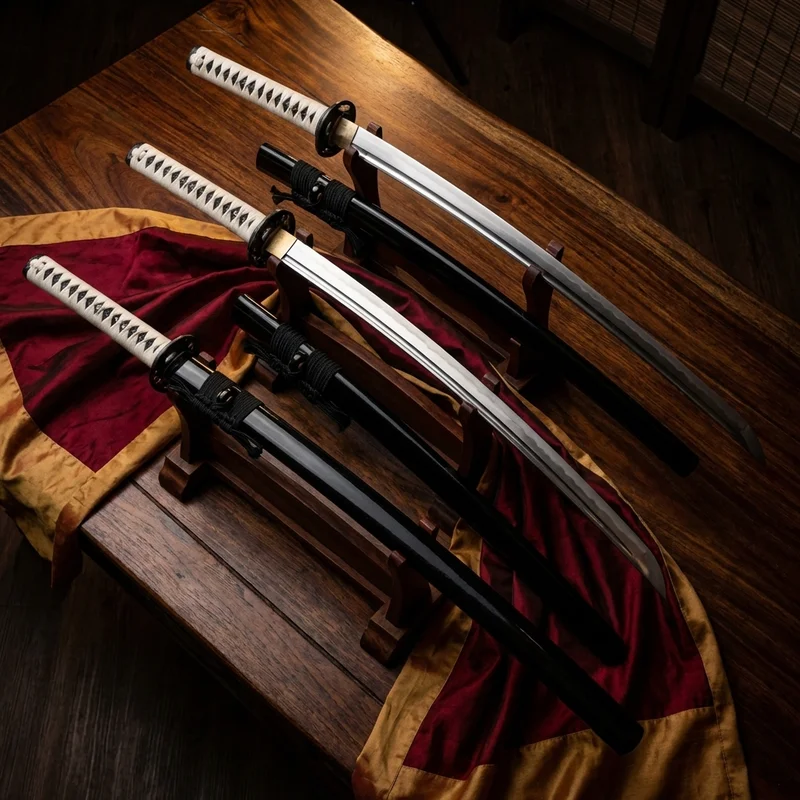 Thaitsuki Nihonto — Roiyaru Battle Ready Katana 1075 Steel Rayskin Tsuka - 6