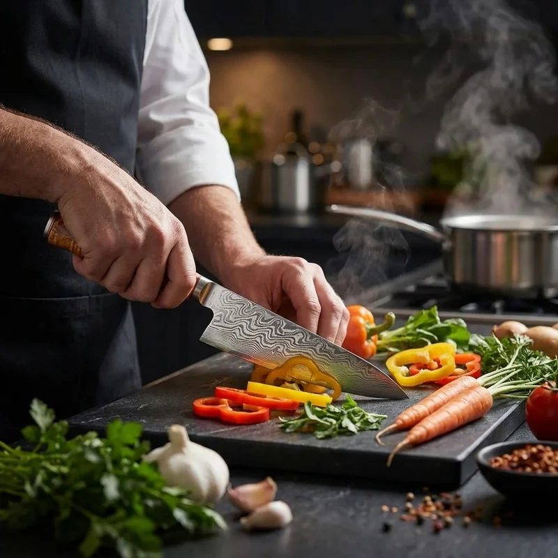 Miyabi 5000MCD 67 — SG2 Damascus Gyutoh Chef Knife 20cm Birch Handle - 5