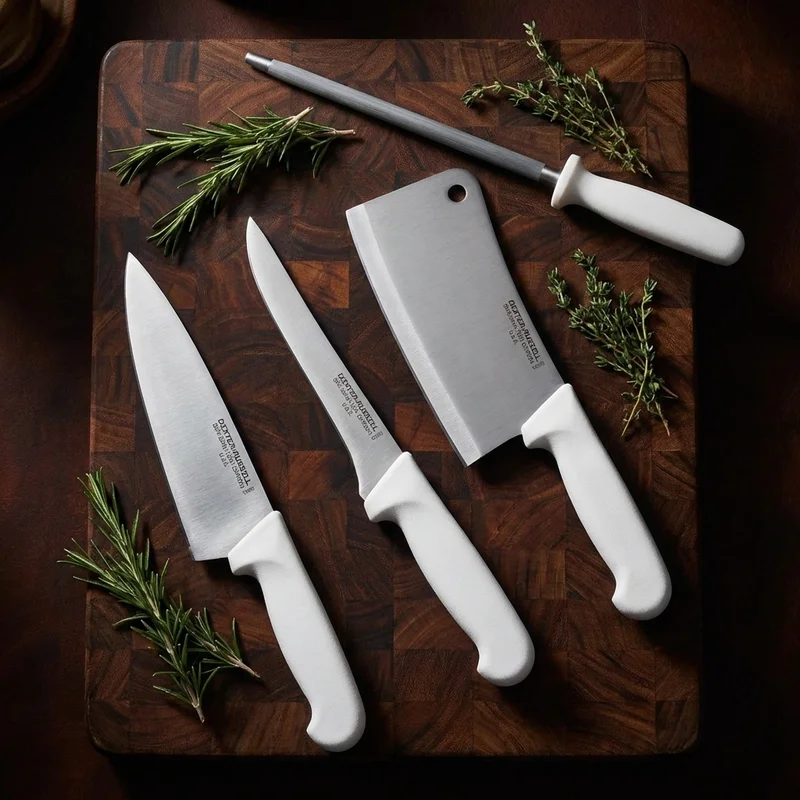 Dexter-Russell Sani-Safe — High-Carbon Butcher Cleaver 20cm White Handle - 6