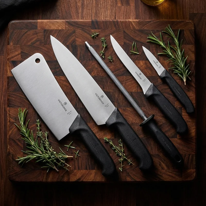 Victorinox Fibrox Pro — Stainless Steel Butcher Cleaver 18cm Slip-Resistant Handle - 6