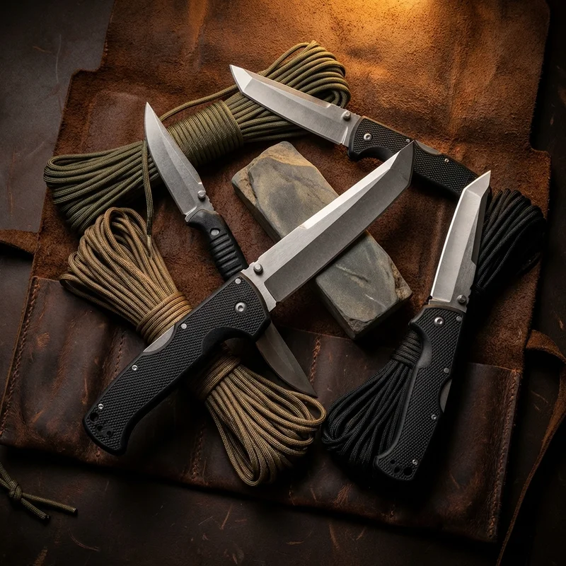 Cold Steel Recon Tanto — SK-5 Carbon Steel Combat Knife Kray-Ex Handle - 6