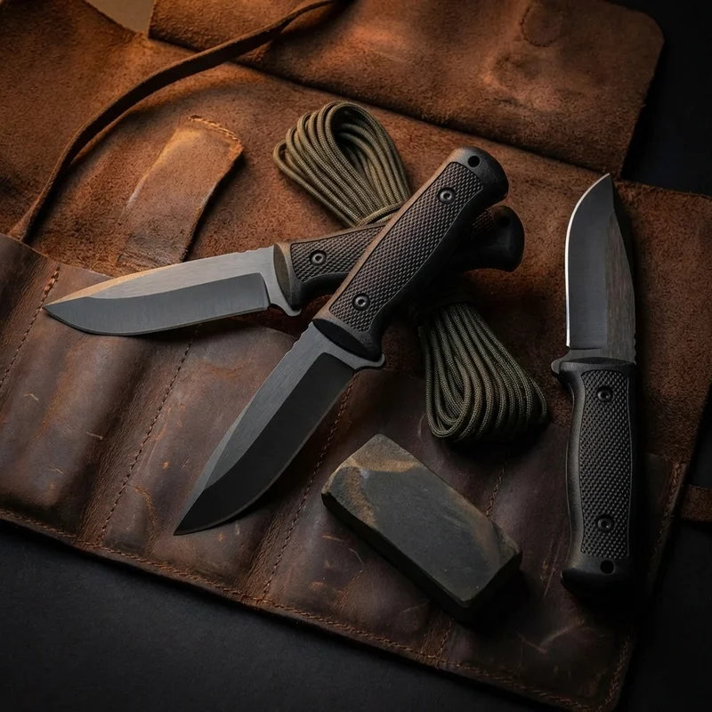 Ka-Bar 1245 — Full-Tang Combat Knife 1095 Carbon Steel Kraton G Handle - 6