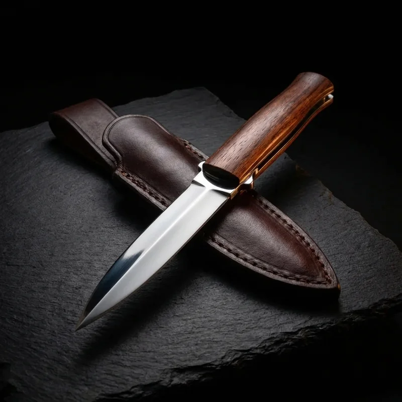 Cold Steel — Italian Stiletto Dagger 4116 Stainless Steel Rosewood Handle - 4