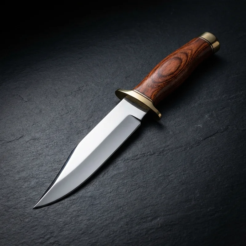Muela — Bowie Dagger 440C Stainless Steel Coral Wood Handle - 1