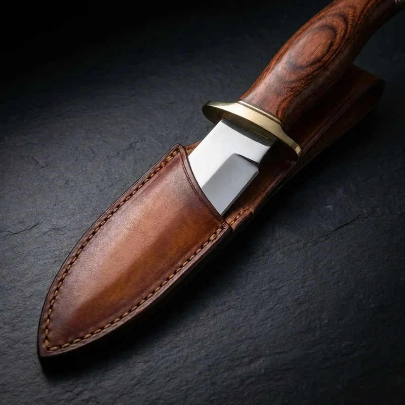 Muela — Bowie Dagger 440C Stainless Steel Coral Wood Handle - 4