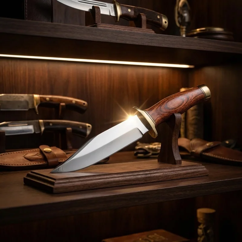 Muela — Bowie Dagger 440C Stainless Steel Coral Wood Handle - 5