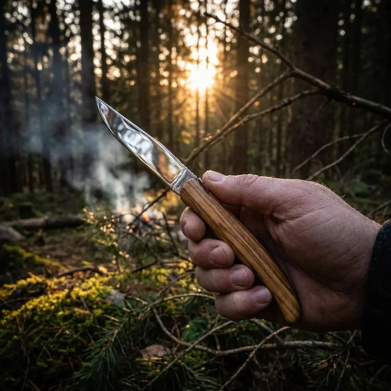 Laguiole en Aubrac — Folding French Knife Sandvik Steel Olive Wood Handle - 5