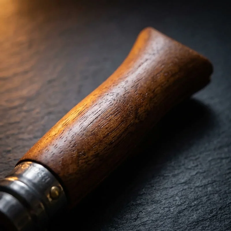 Opinel N°08 — Carbone French Folding Knife XC90 Carbon Steel Walnut Handle - 3