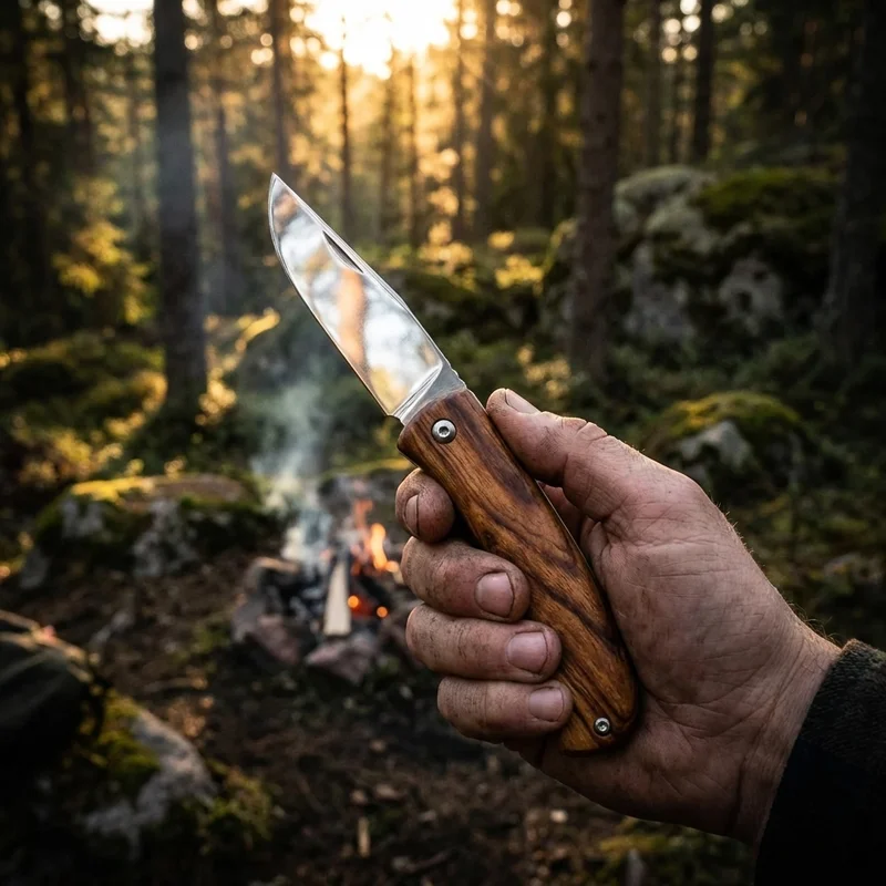 Thiers-Issard — Le Thiers French Pocket Knife 12C27 Juniper Wood Handle - 5