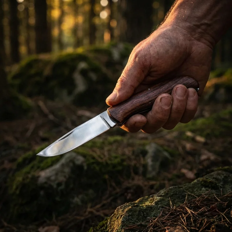 Claude Dozorme — Le Capucin French Folding Knife Z50 Steel Rosewood Handle - 5