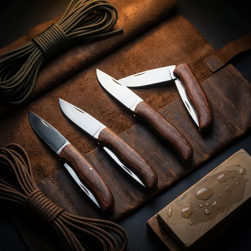 Claude Dozorme — Le Capucin French Folding Knife Z50 Steel Rosewood Handle - 6