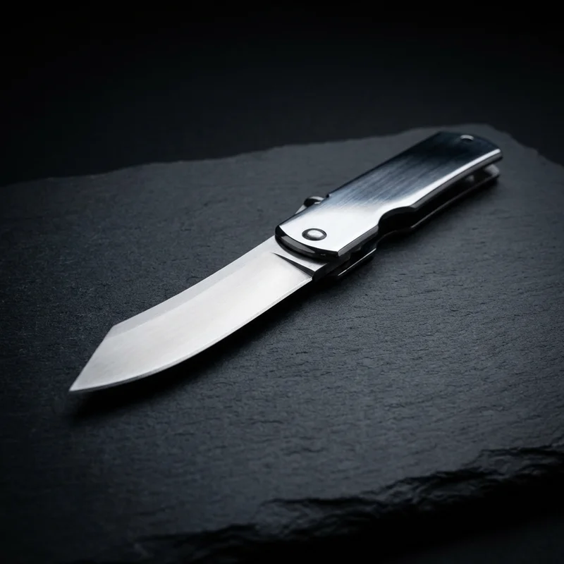 Motosuke Nagao — Higonokami Folding Knife White Paper Steel Chrome Handle - 1