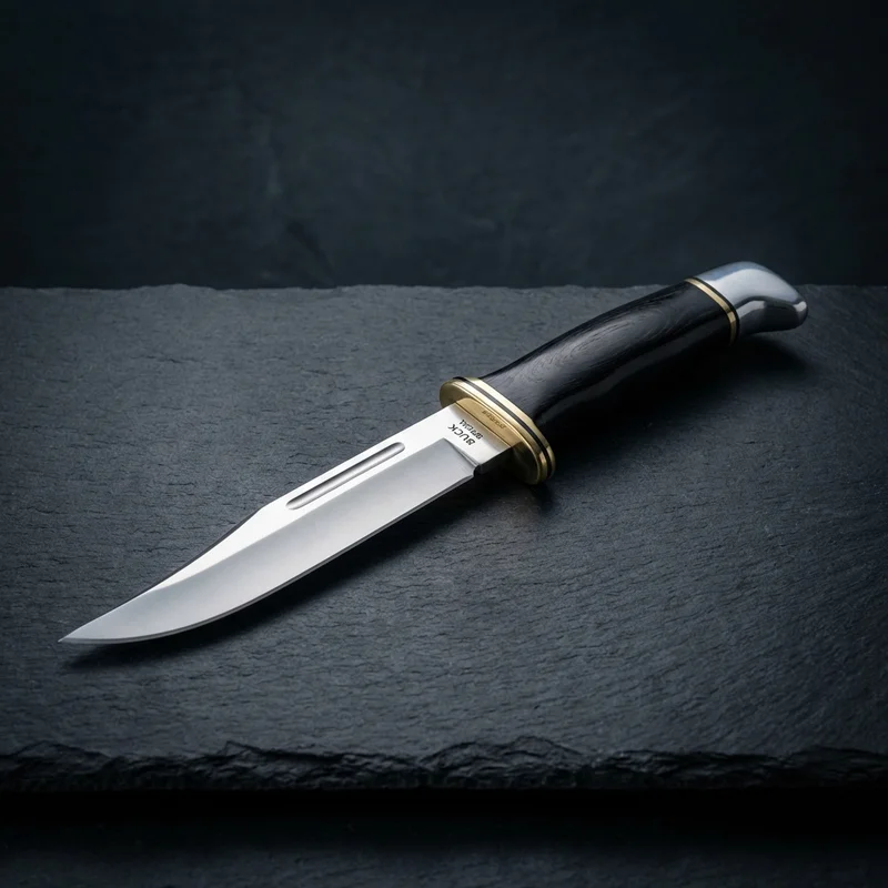 Buck 119 Special — 420HC Stainless Hunting Knife Phenolic Handle Brass Guard - 1