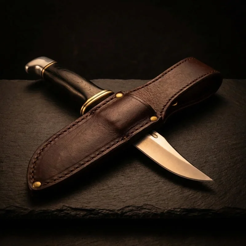 Buck 119 Special — 420HC Stainless Hunting Knife Phenolic Handle Brass Guard - 4