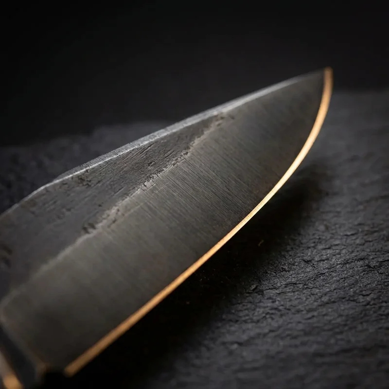 Kanekoma Seki — Blue Paper Steel Japanese EDC Knife San-Mai Iron Clad Handle - 2