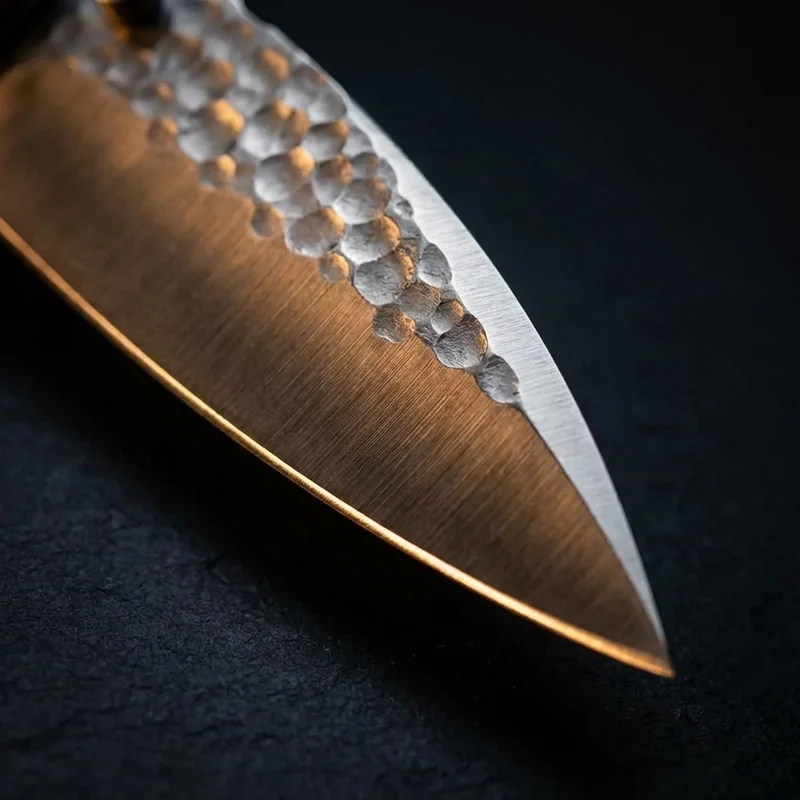 Mcusta Tsuchi — Hammered VG-10 Japanese Pocket Knife Quince Wood Handle - 2