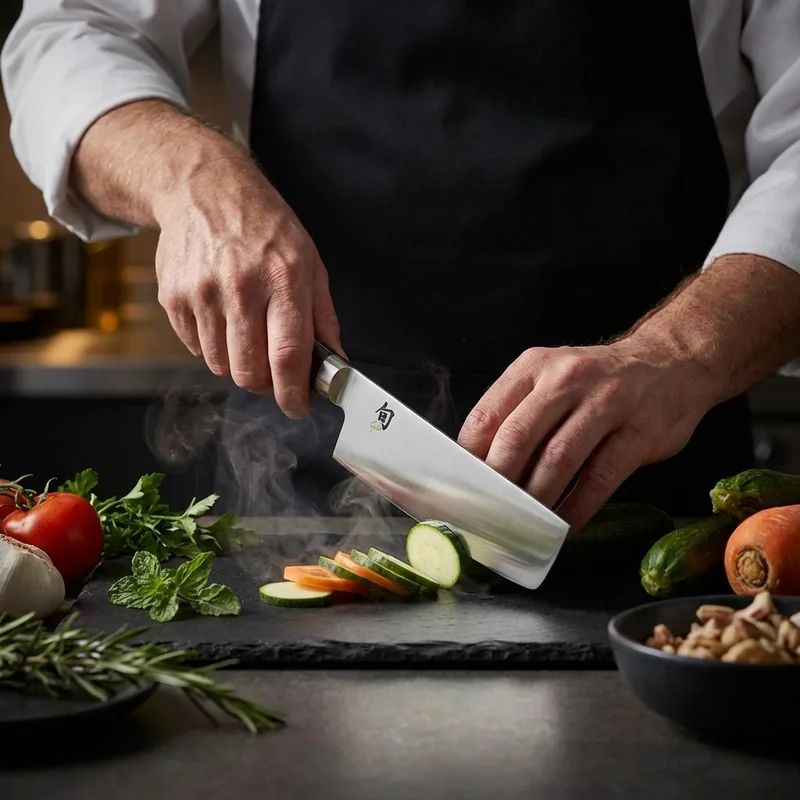 Shun Kai — Seki Magor Nakiri Japanese Kitchen Knife 16.5cm Pakkawood Handle - 5