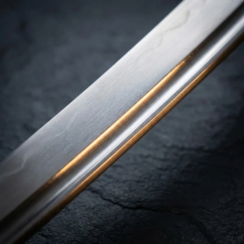 Musashi — Bamboo Warrior Japanese Katana 1060 Carbon Steel Lacquered Saya - 2