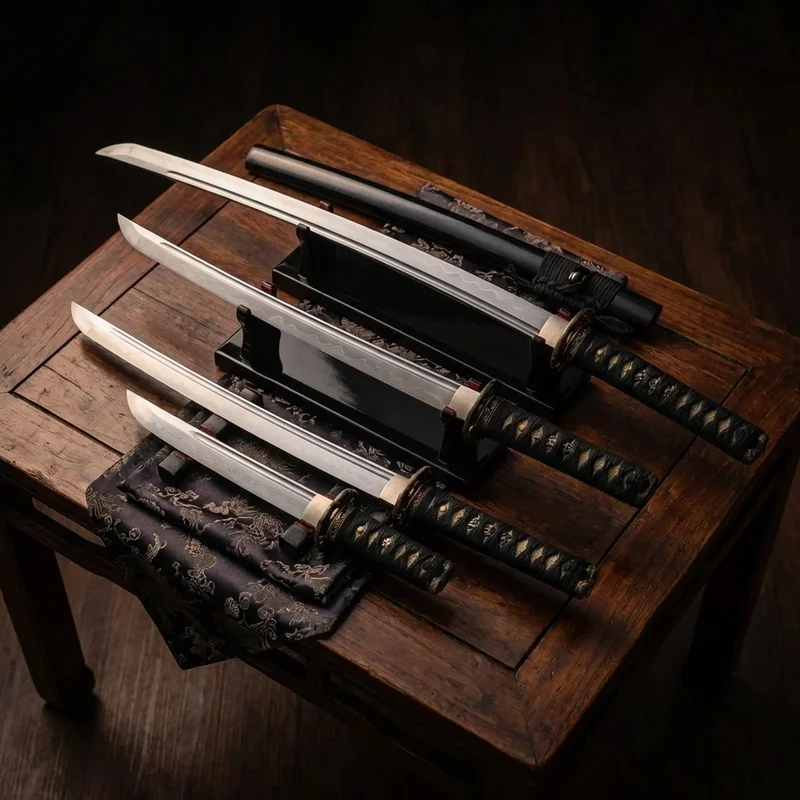 Ryujin — Hand-Forged Japanese Katana 1095 Folded Steel Rayskin Handle - 6