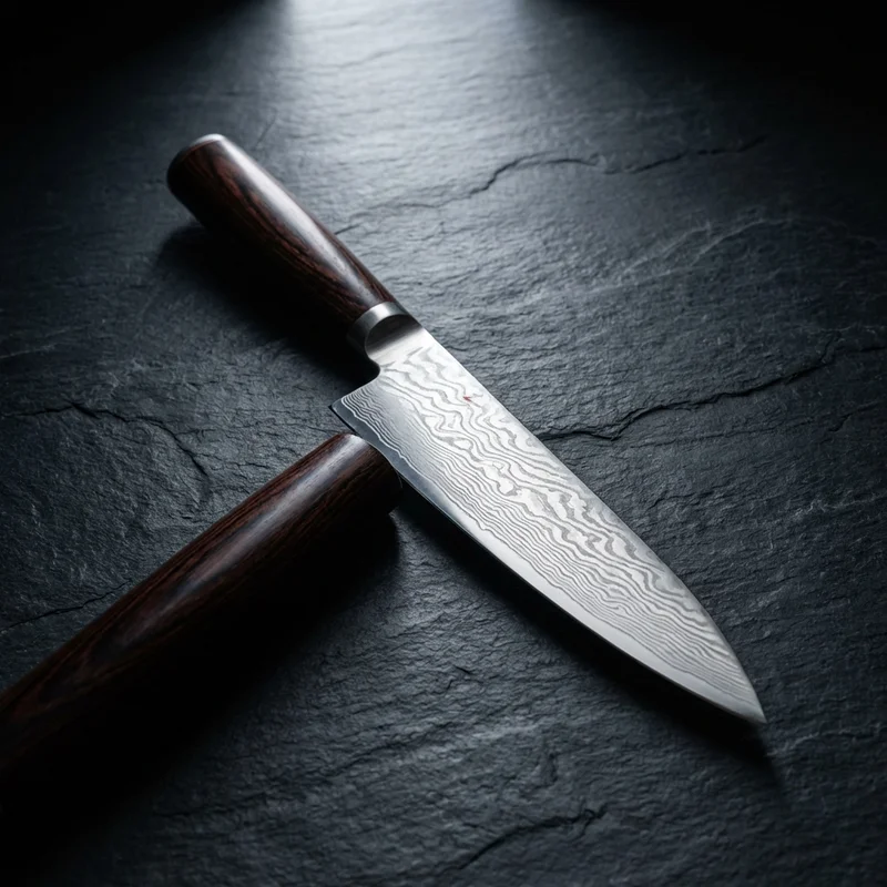 Miyabi Koh — FC61 Damascus Kitchen Knife 18cm Mahogany Pakkawood Handle - 1