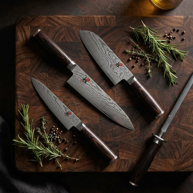 Miyabi Koh — FC61 Damascus Kitchen Knife 18cm Mahogany Pakkawood Handle - 6