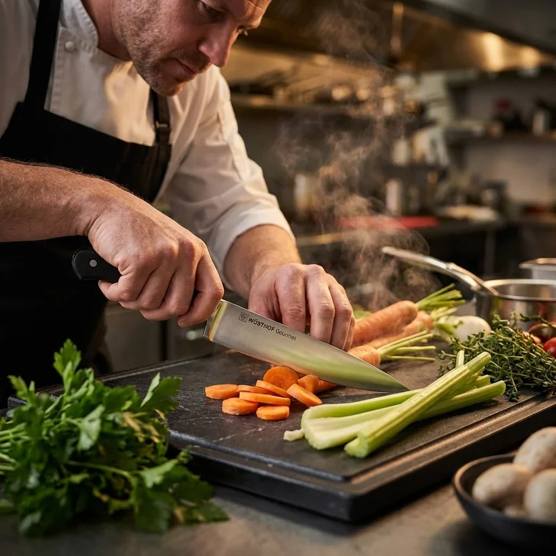 Wüsthof Gourmet — Precision Stainless Kitchen Knife 18cm Triple-Riveted Handle - 5