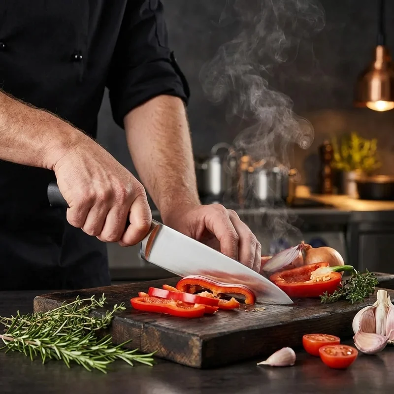 Zwilling Four Star — Ice-Hardened Stainless Kitchen Knife 20cm Ergonomic Handle - 5