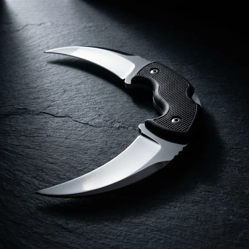 Cold Steel — Tiger Karambit Fixed Blade AUS-8A Steel Kray-Ex Handle - 1