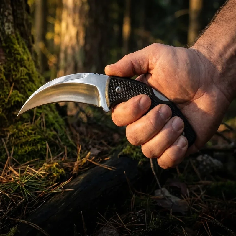 Cold Steel — Tiger Karambit Fixed Blade AUS-8A Steel Kray-Ex Handle - 5