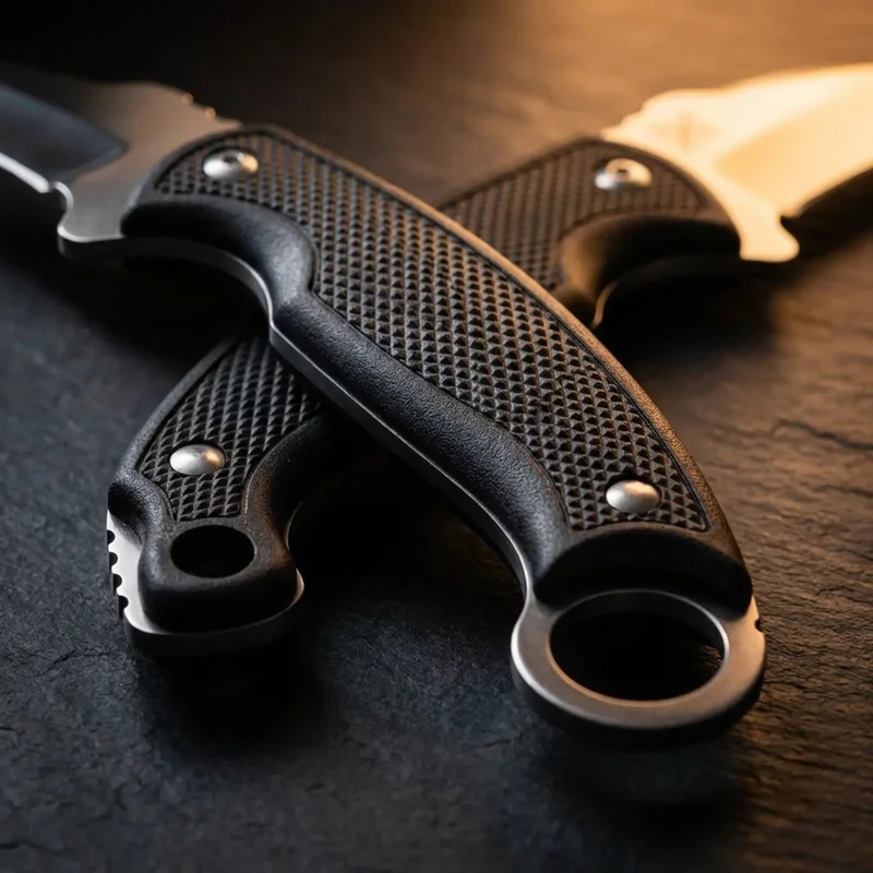 Honshu — Karambit Knife 7Cr13 Stainless Steel TPR Handle Boot Clip Sheath - 3