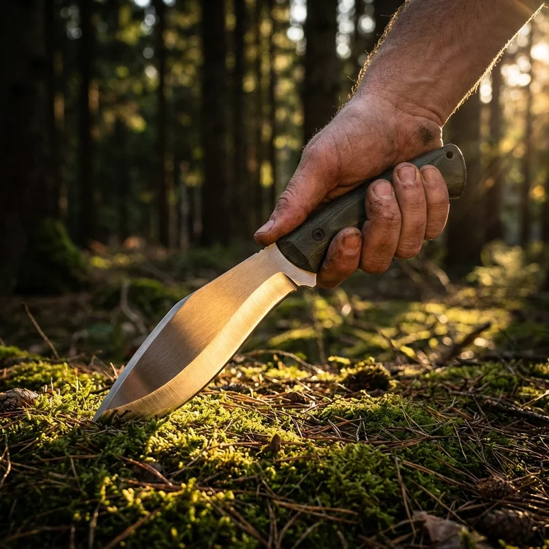 Condor K-Tact — Full-Tang Kukri Knife 1075 Carbon Steel Micarta Handle - 5