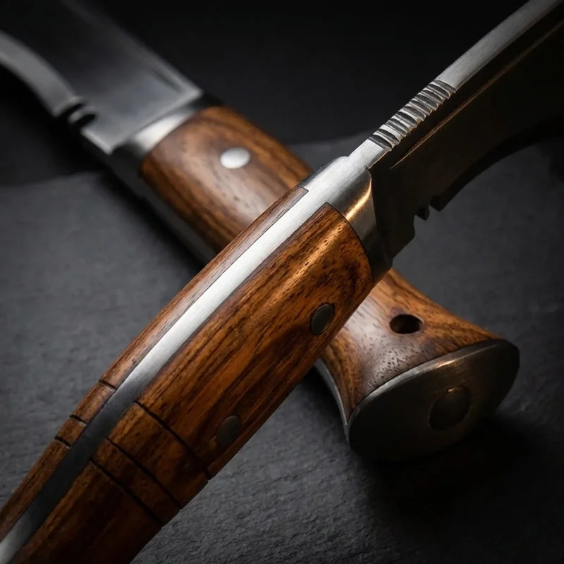 Himalayan Imports — Ang Khola Kukri Hand-Forged Carbon Steel Rosewood Handle - 3