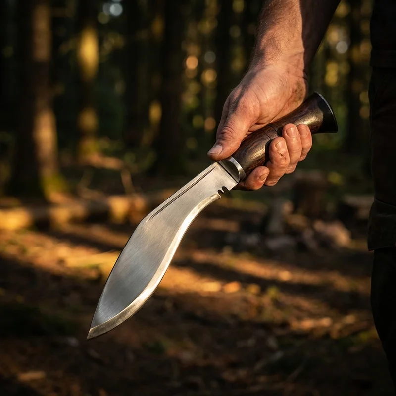 Himalayan Imports — Ang Khola Kukri Hand-Forged Carbon Steel Rosewood Handle - 5