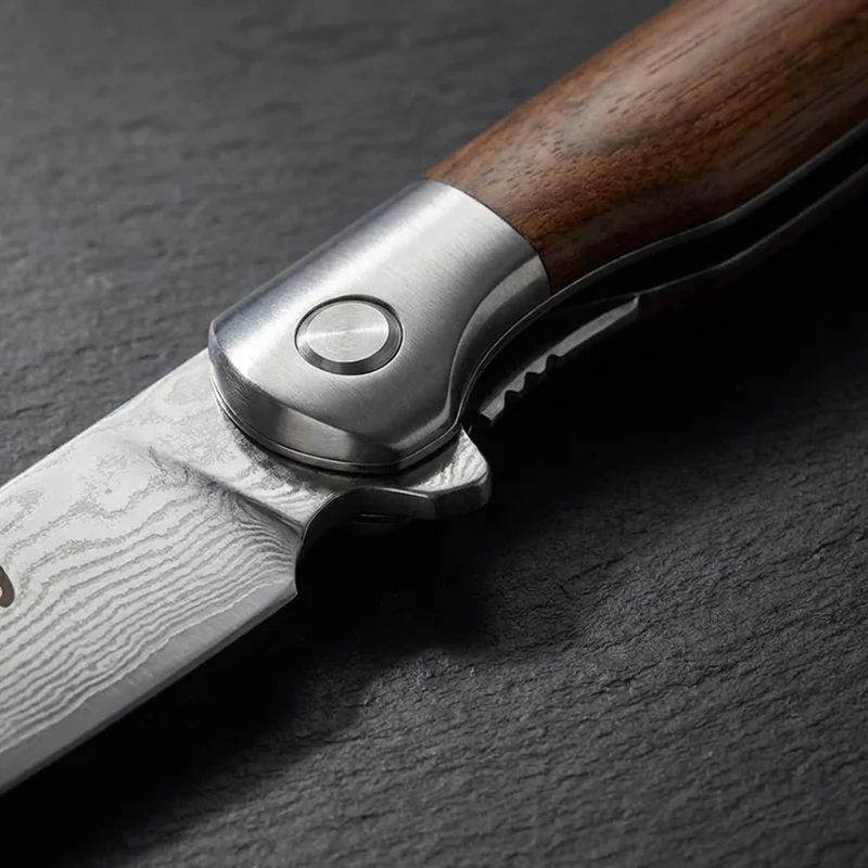 Shun Premier — VG-MAX Damascus Paring Knife 10cm Walnut PakkaWood Handle - 4