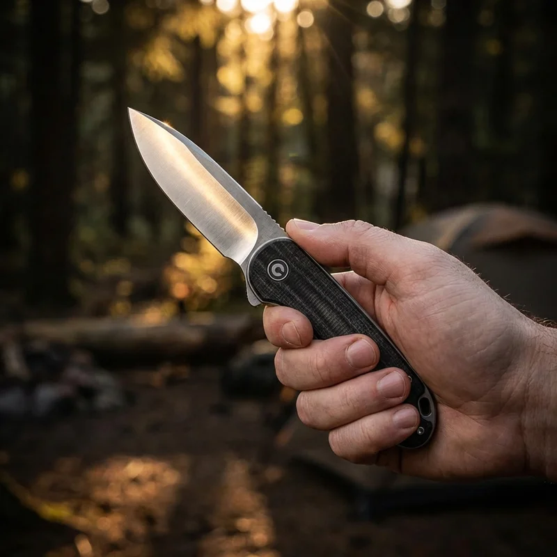 Civivi — Elementum D2 Steel Pocket Knife Micarta Handle Liner Lock - 5