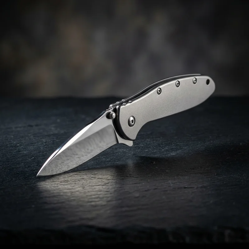 Kershaw 1660 — Leek Sandvik 14C28N Pocket Knife Stainless Steel Frame - 1