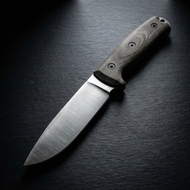 ESEE 6P — 1095 Carbon Steel Survival Knife Micarta Handle - 1