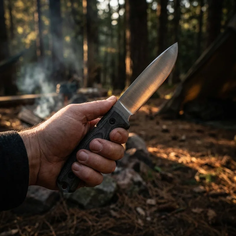 ESEE 6P — 1095 Carbon Steel Survival Knife Micarta Handle - 5