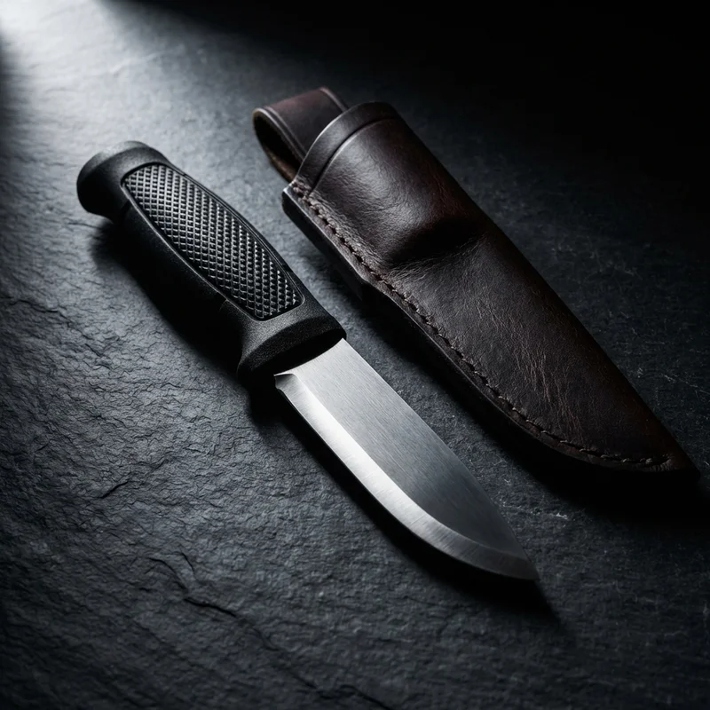 Mora Garberg — Carbon Steel Full-Tang Survival Knife Leather Sheath - 1